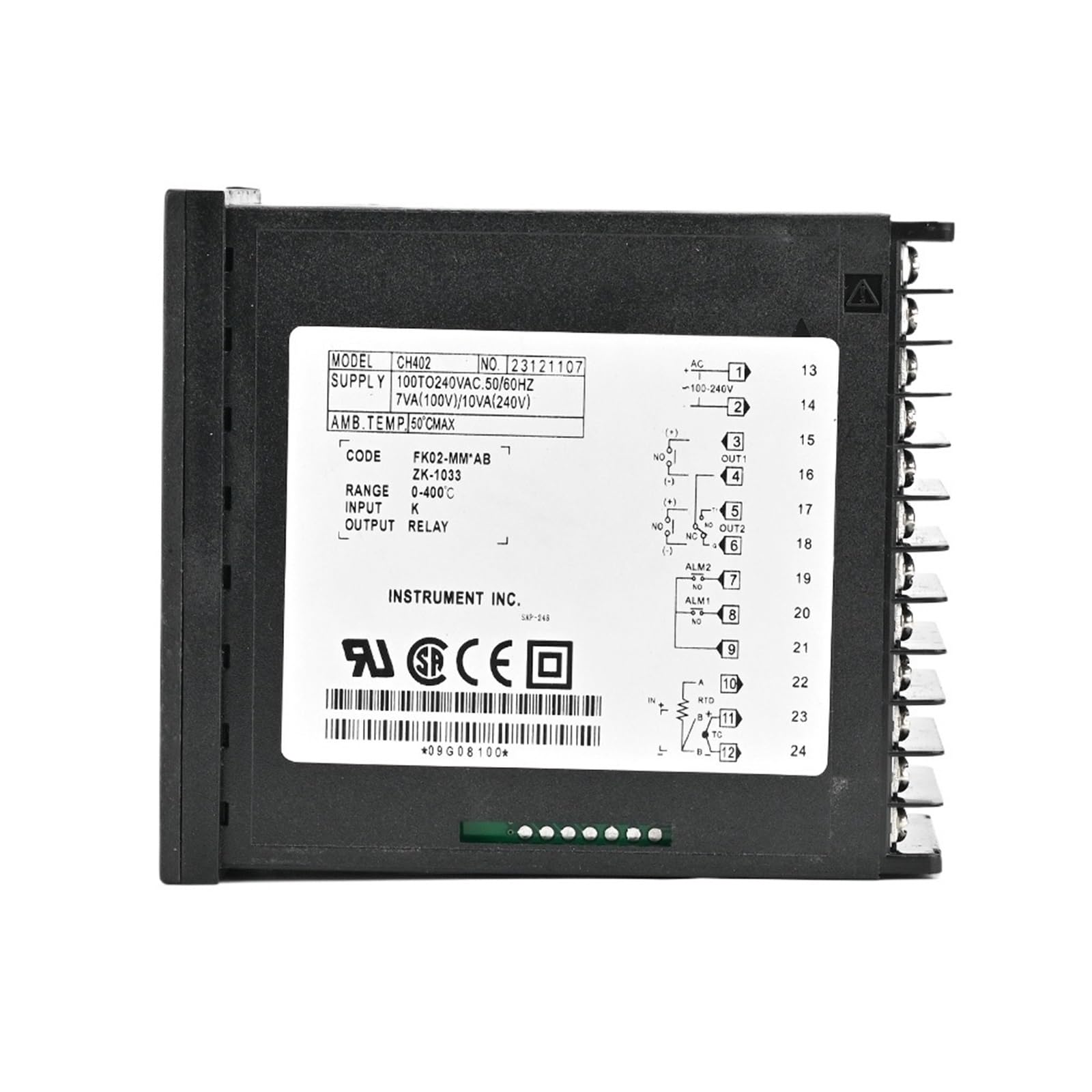 1 Uds CH402FK02-MM * AB salida de relé Dual alarma Dual controlador de temperatura PID termostato con pantalla Digital AC110V-240V 400 ℃