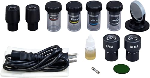 Miniatura 3 de Omax 40x -1600X trinocular Compuesto biológica microscopio con reemplazable con luz LED