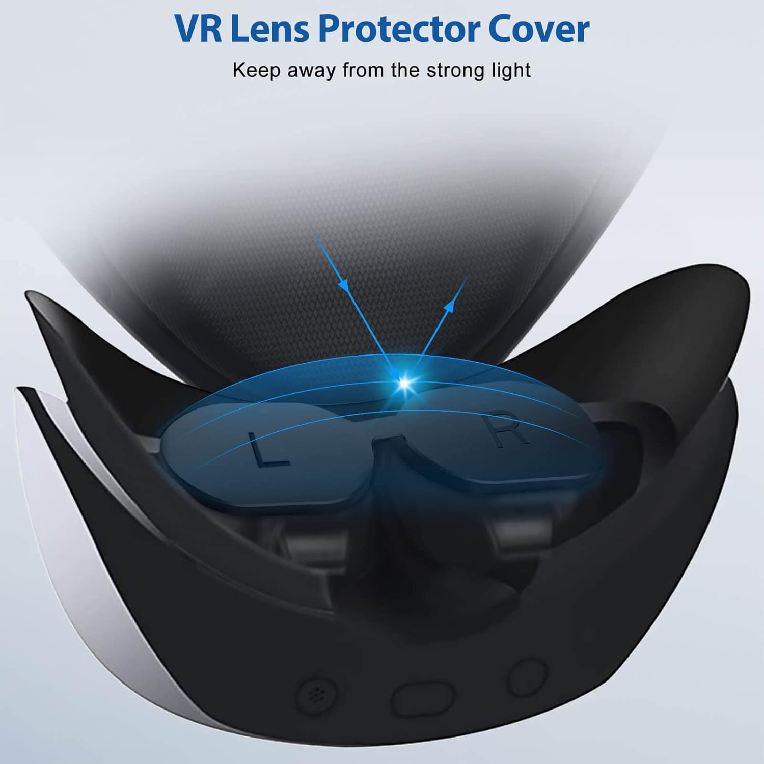 PECOOVR Lens Protector Cover for PSVR2 Accessories, Thickened Silicone Lens Protection Cap for PSVR 2, Dust-Proof and Anti-Scratch Protective Lens Sleeve for PS VR2 Reusable & Washable