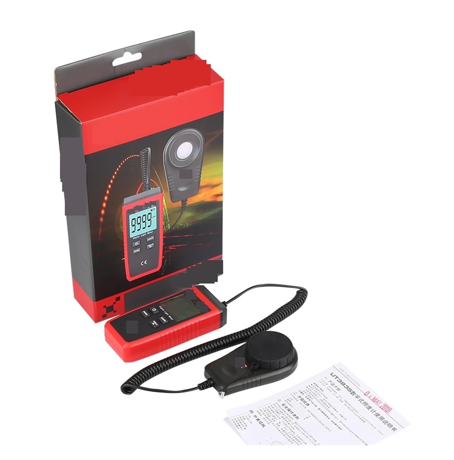 Światłomierz, Cyfrowy Miernik Światła Lux/FC Metry Luminometr Fotometr 200 000 Luksów Luminometr Fotometr Pomiar Tester