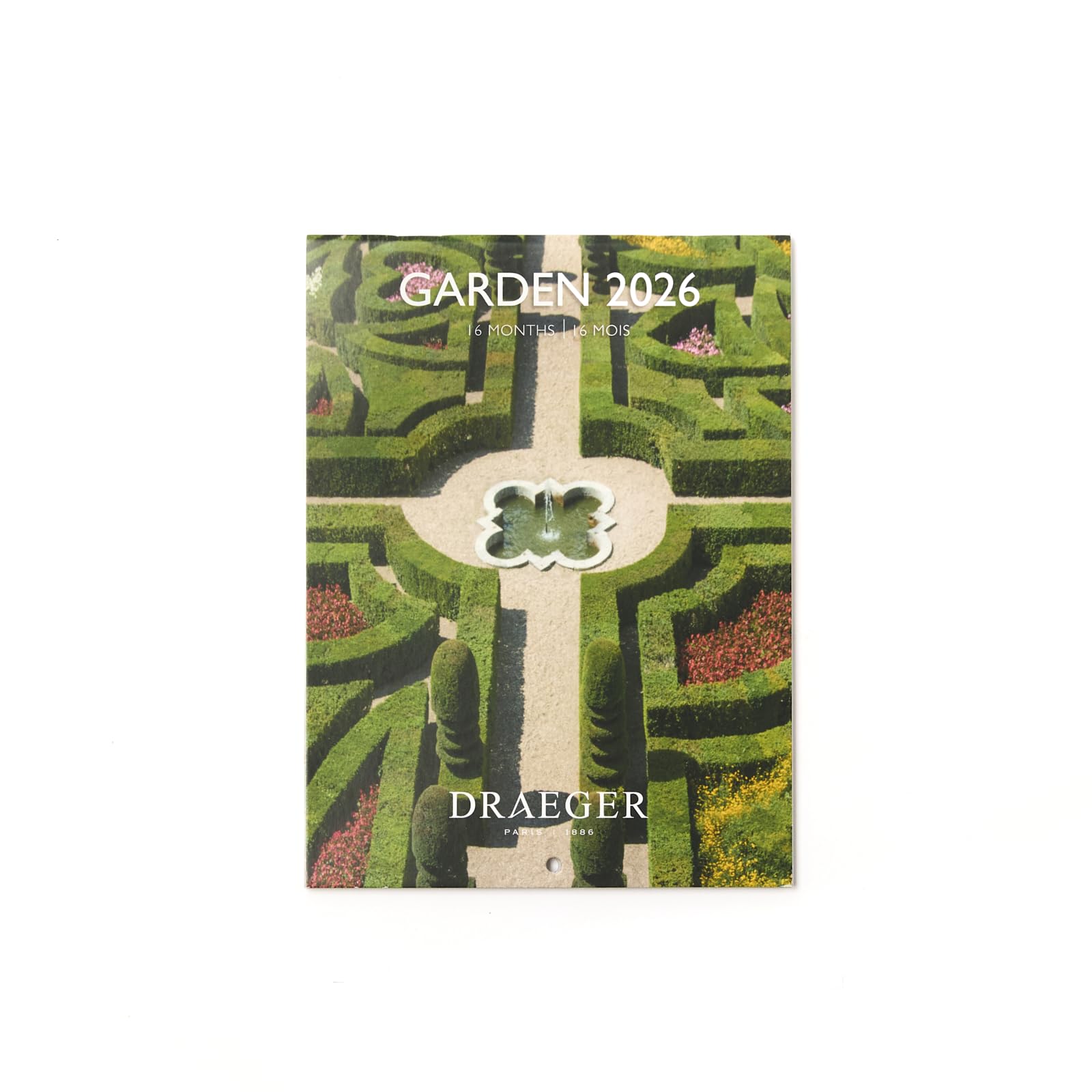 DRAEGER PARIS 1886 - Small Wall Calendar 13x18cm 2026 - Garden Theme - 12 months - FSC paper - Detachable illustrations