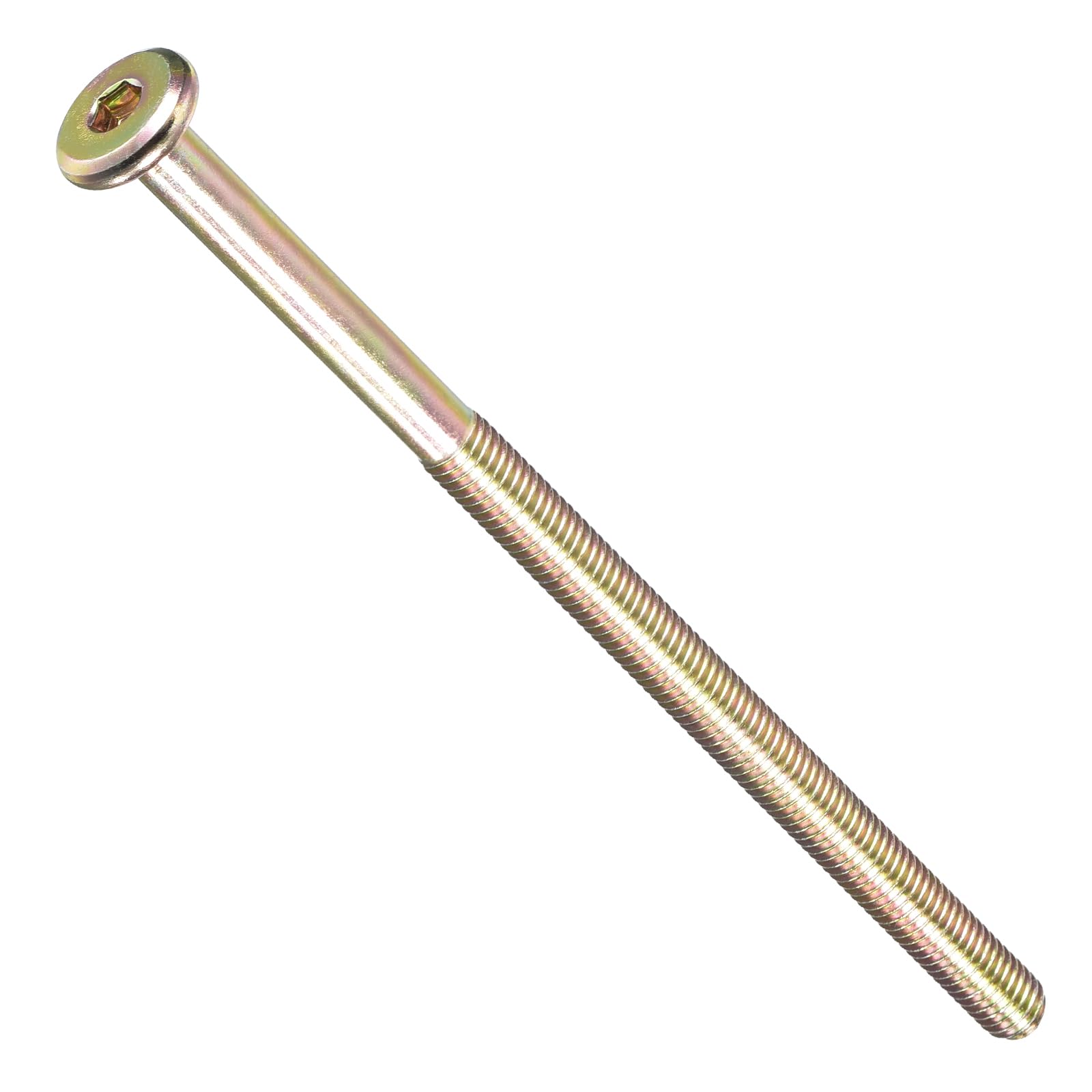 METALLIXITY Flat Head Hex Socket Cap Screws Bolts(M8-1.25x150) 5Pcs, Steel Hex Socket Furniture Bolts Screws
