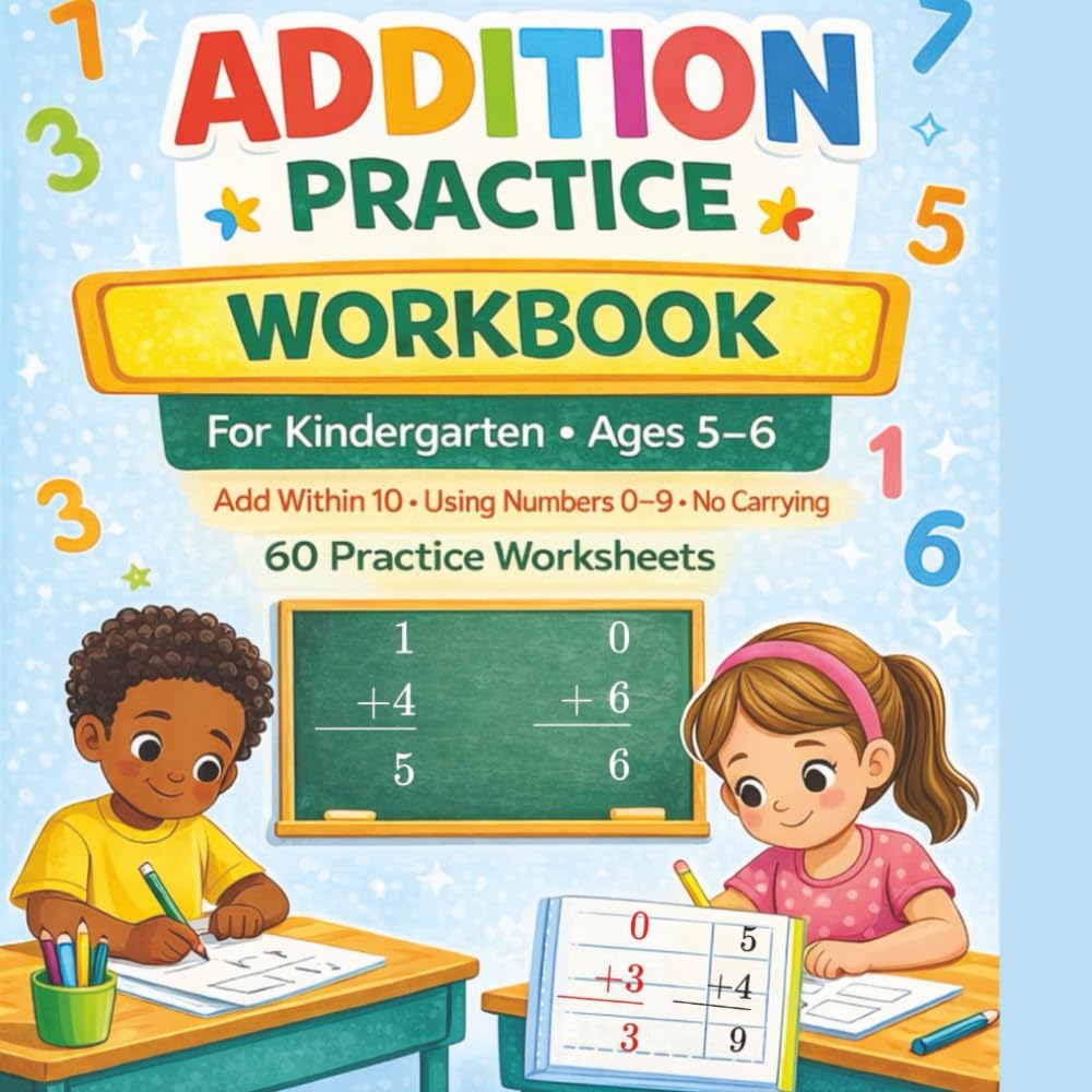 Addition Practice Workbook: For Kindergarten ages 5-6 (My First Workbook)