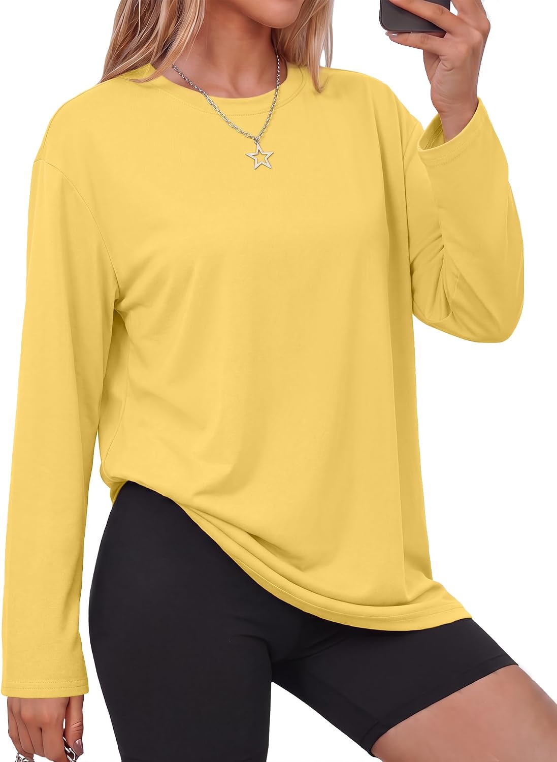 GAYHAY Oversized Long Sleeve Shirts for Women Fall Outfits Workout Top 2026