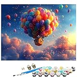 Pintura por Números Adultos sueño Pintar por Numeros globo Kits para Principiantes y Niños Edades 8-12 DIY Paint by Numbers con Pinceles y Acrílicas Decoracion Hogar 70x100cm, (Sin Marco) L8-901