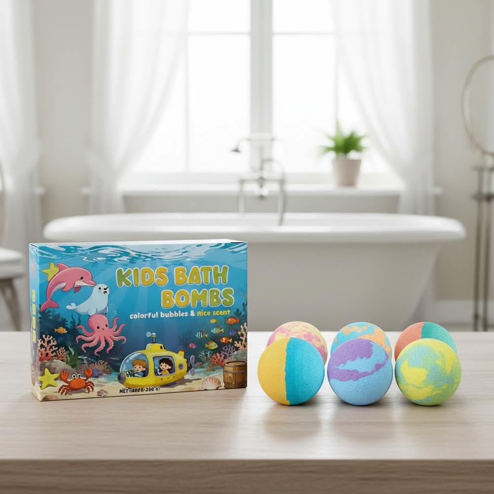 Amazon.co.jp: バスボム ギフトセット カラフル6色入り 300g 入浴剤 肌