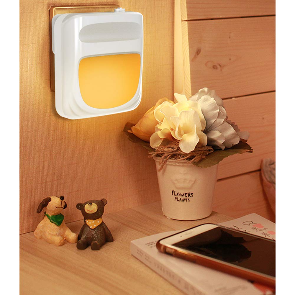 La luz del Sensor, Armario de Luz, Luz eléctrica del Enchufe de Pared Plug-In Noche, Sensor automático de luz, Suaves Calientes, Sitio del bebé Baño Cocina Pasillo, 2 Piezas