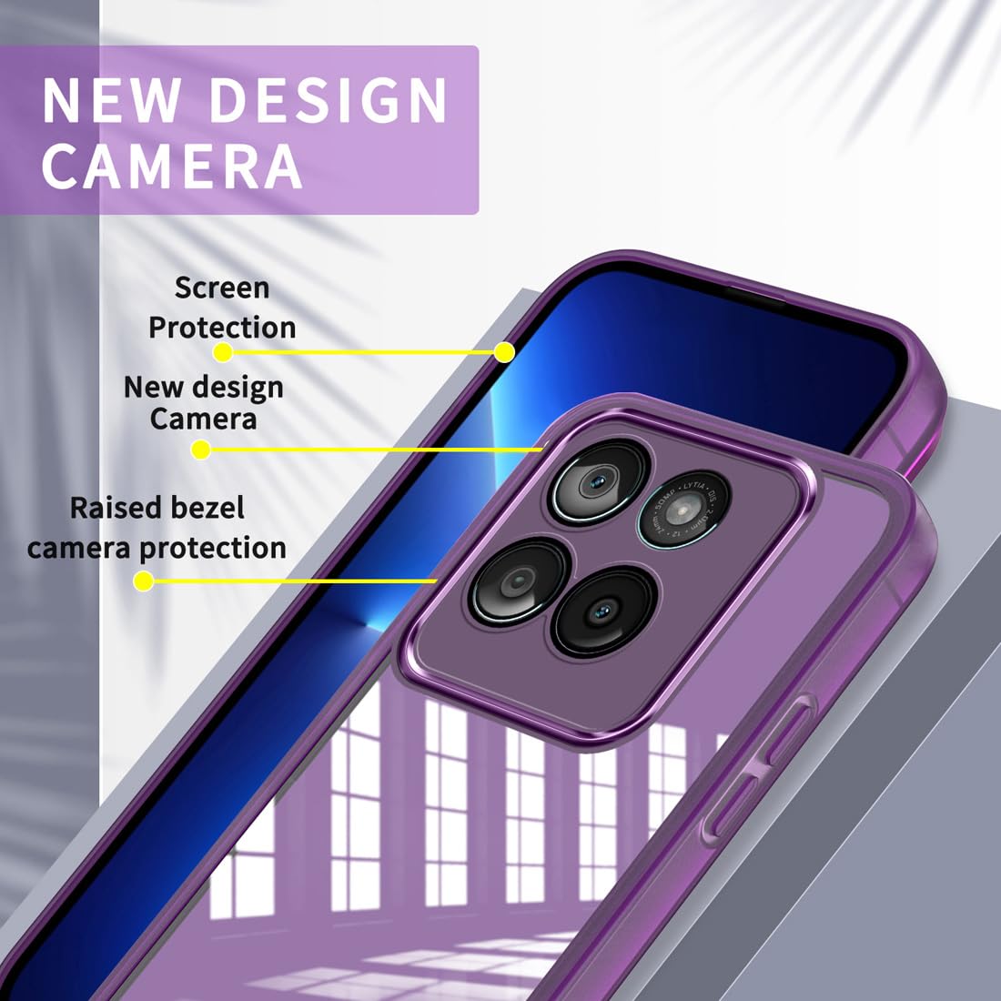 YUXING Coque pour Motorola Edge 60 Pro Silicone Antichoc Antidérapant