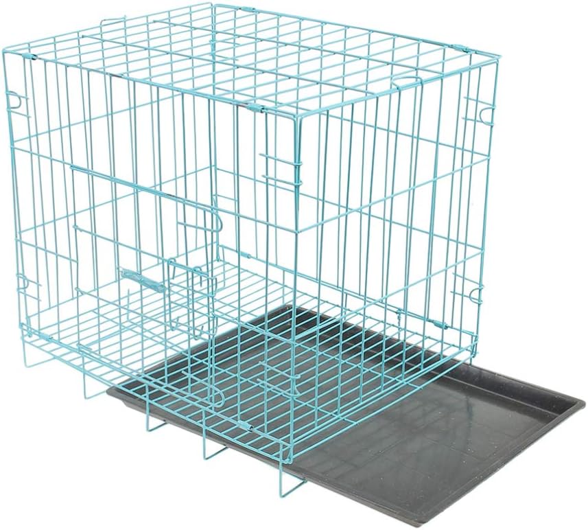 Large Dog Crate Pet Folding Cage Dog Cage Indoor Outdoor Small Metal Wire with Leak- Portable Pet for Puppy Cat Rabbit