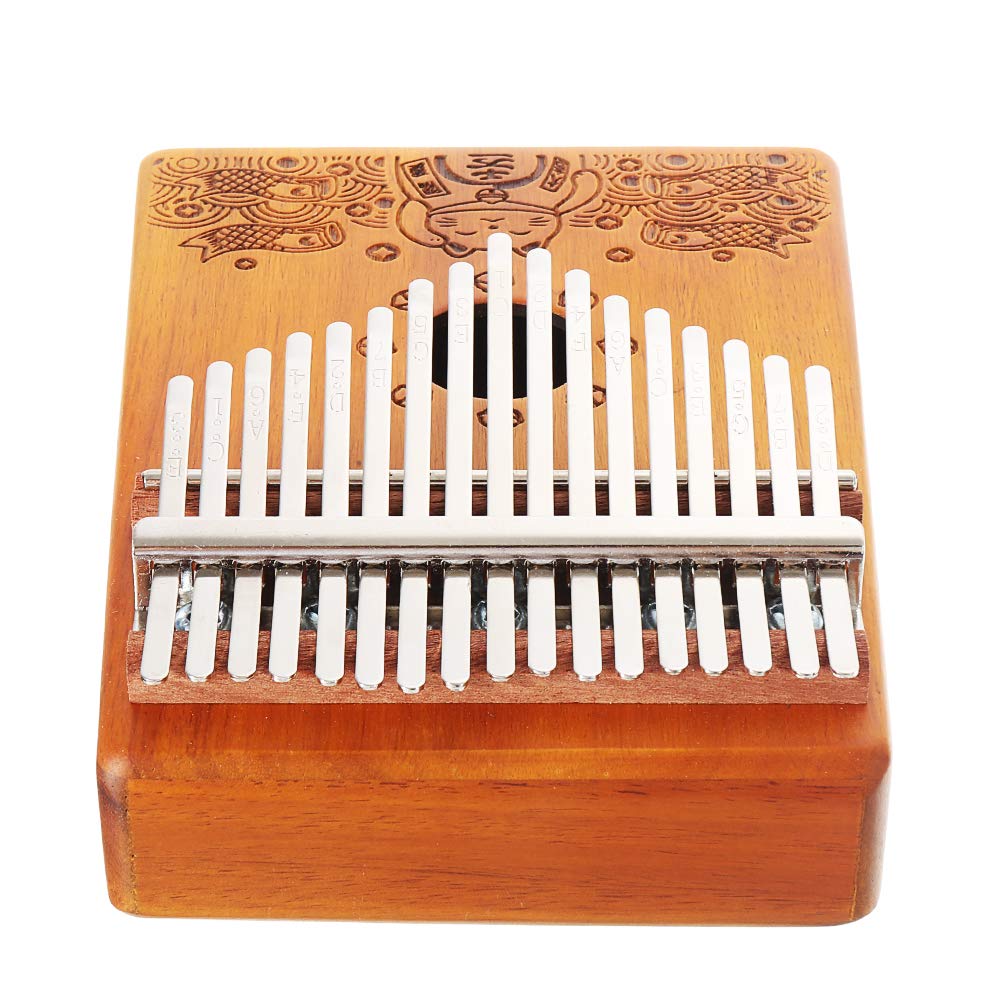 VIDOO Percussion de doigt 17 touches Acacia Kalimbas pour piano avec marteau de réglage - sans micro