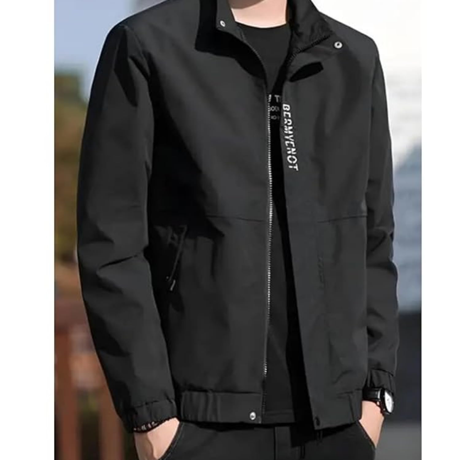 MIA FASHION Men’s Urban Streetwear Windcheater | Slim-Fit Casual Bomber Jacket 2