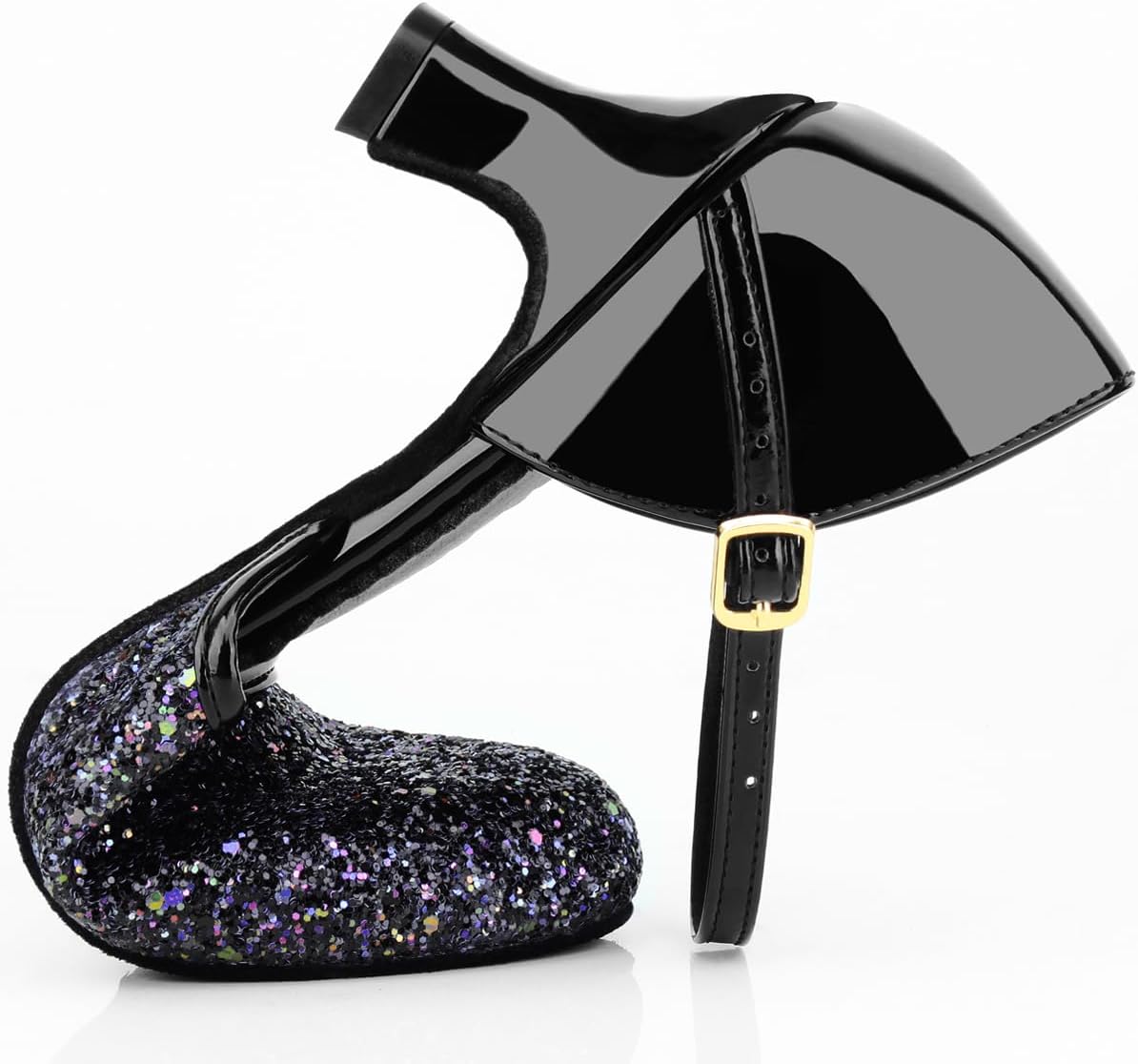 Keemi 1920s Shoes Ballroom Dance Shoes for Woman, Sequin Dancing Pumps Low Heels for Latin Tango Character Party - Image 6