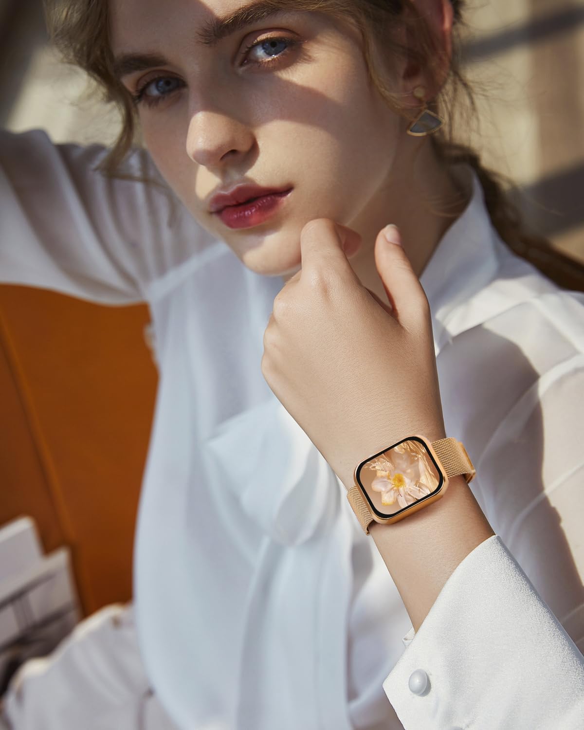 Metal Magnetic Band and Case Compatible with Apple Watch 38mm 40mm 41mm 42mm 44mm 45mm 46mm, Stainless Steel Milanese Mesh Loop Strap with Cover for iWatch Series 11 10 9 8 7 6 5 4 3 2 1 SE - Image 6