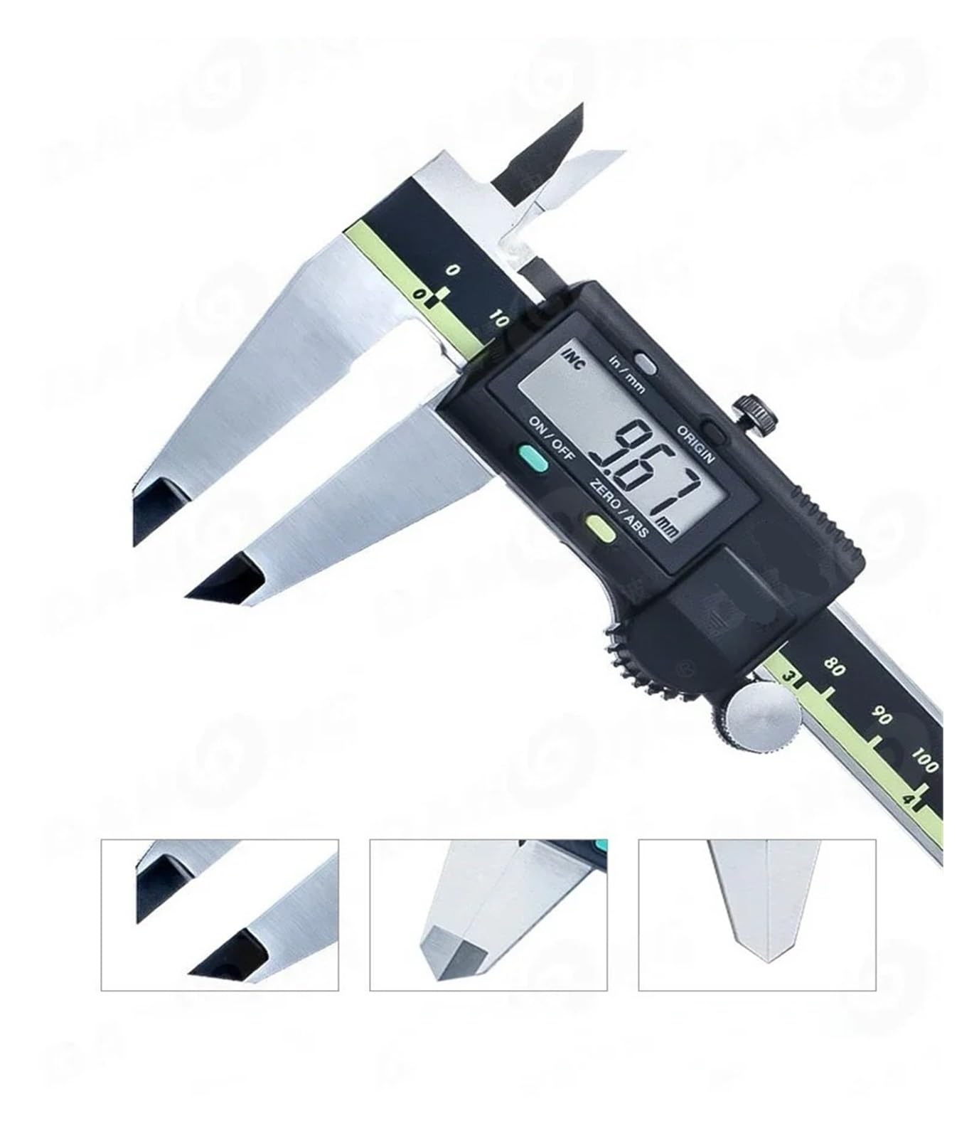 Calibrador Digital de Acero Inoxidable Absolute 500-196-30, Pulgadas/métrico, 6", Rango de 0 a 150 mm, precisión de -0,001", 0,0005", 150 mm,150mm