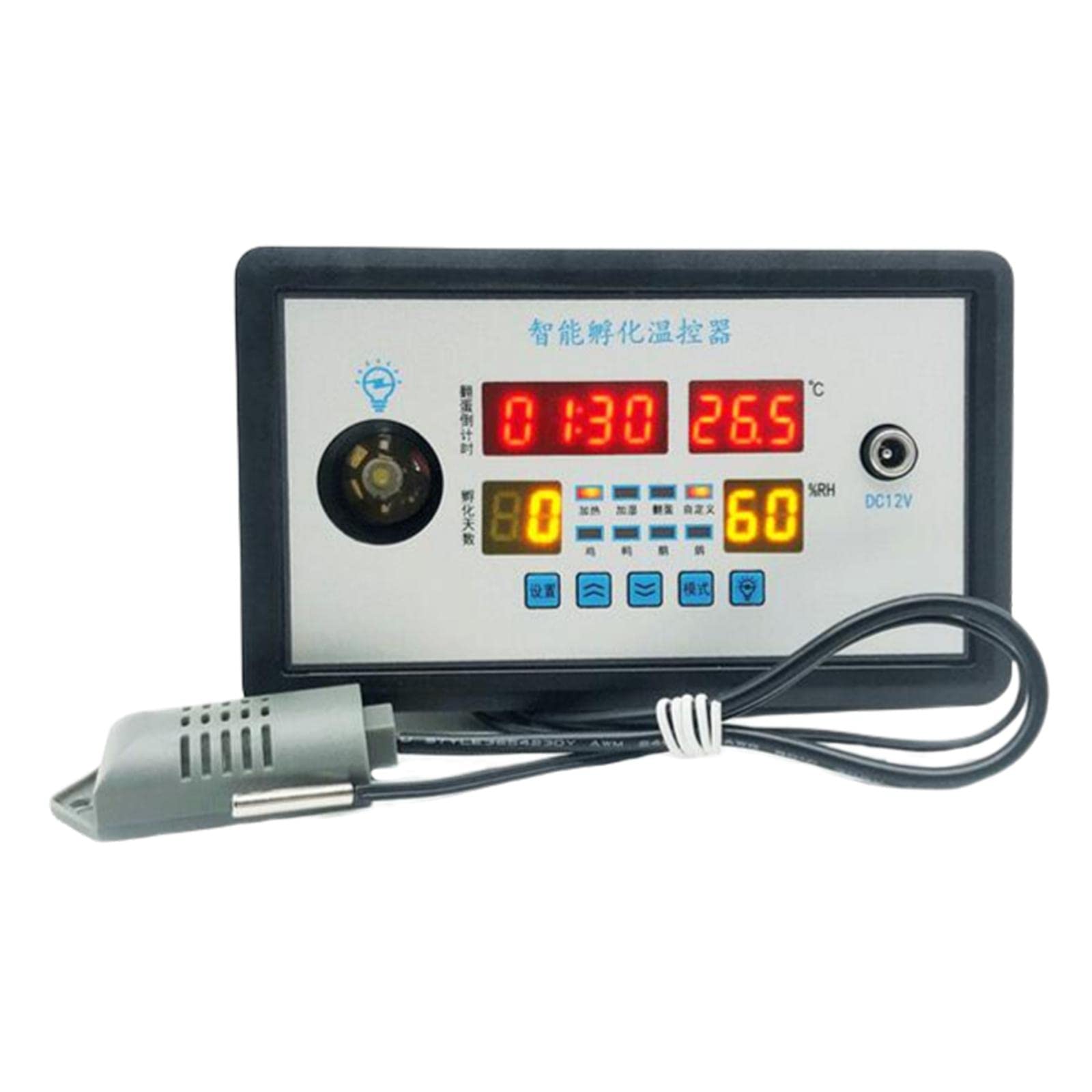 Termostato Digital Controlador de Temperatura Controlador de Humedad Sonda NTC Control Automático Función Limpieza Práctica Adecuado para, Humedad