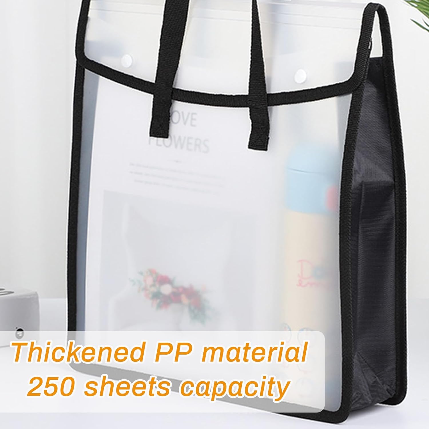 4 Pcs Scrapbook Paper Storage Organizer Clear,12'' x 12'' Sheets Expanding Paper Folio with Handle and Button Closure,Scrapbook Paper Storage Vinyl Holder for Holding Photos File