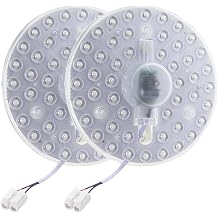 2Packs 7" 18W LED Light Engine,Retrofit Light Kit 85-265V 6000K Daylight White, LED Light Board for Ceiling Fan Light kit Replacement Fluorescent Bulb Replacement7IN 2Packs, White
