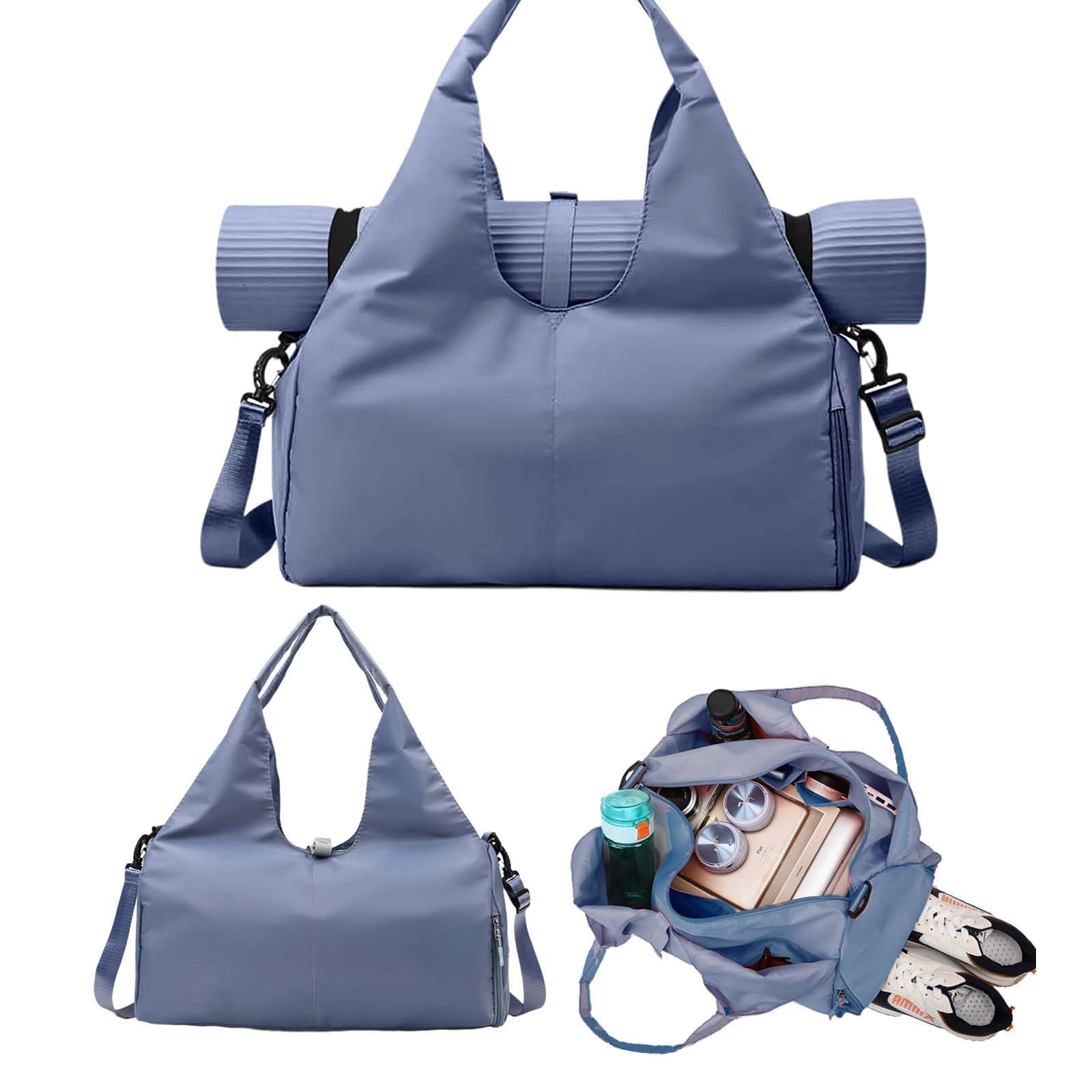 Grand Sac De Yoga Et Sport Pour Femme – Avec Support Tapis Caché, Compartiment Chaussures Et Poches – Idéal Fitness, Danse, Pilates