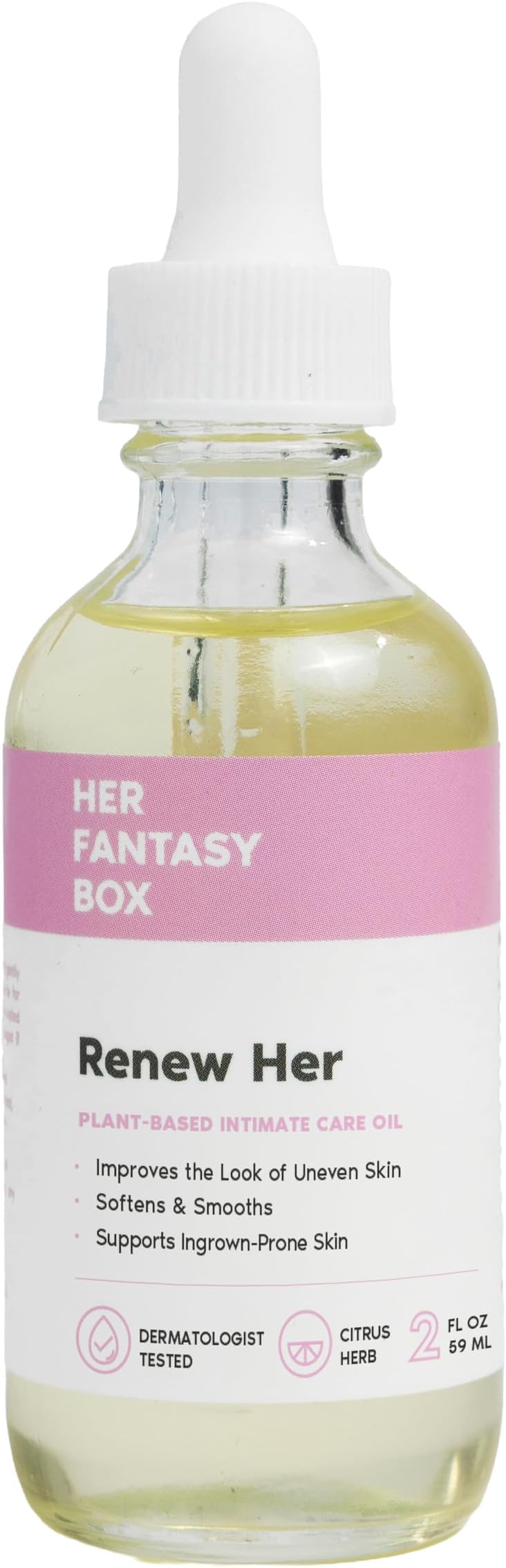 Renew Her | Natural Rejuvenating Yoni Oil for Dark Spots, Ingrown Hair, and Skin Brightening - Nourishing, Moisturizing Formula for All Skin Types