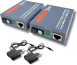 Conversores Mídia Gigabit 1000 Mb (par A + B) Fibra Óptica 5KM