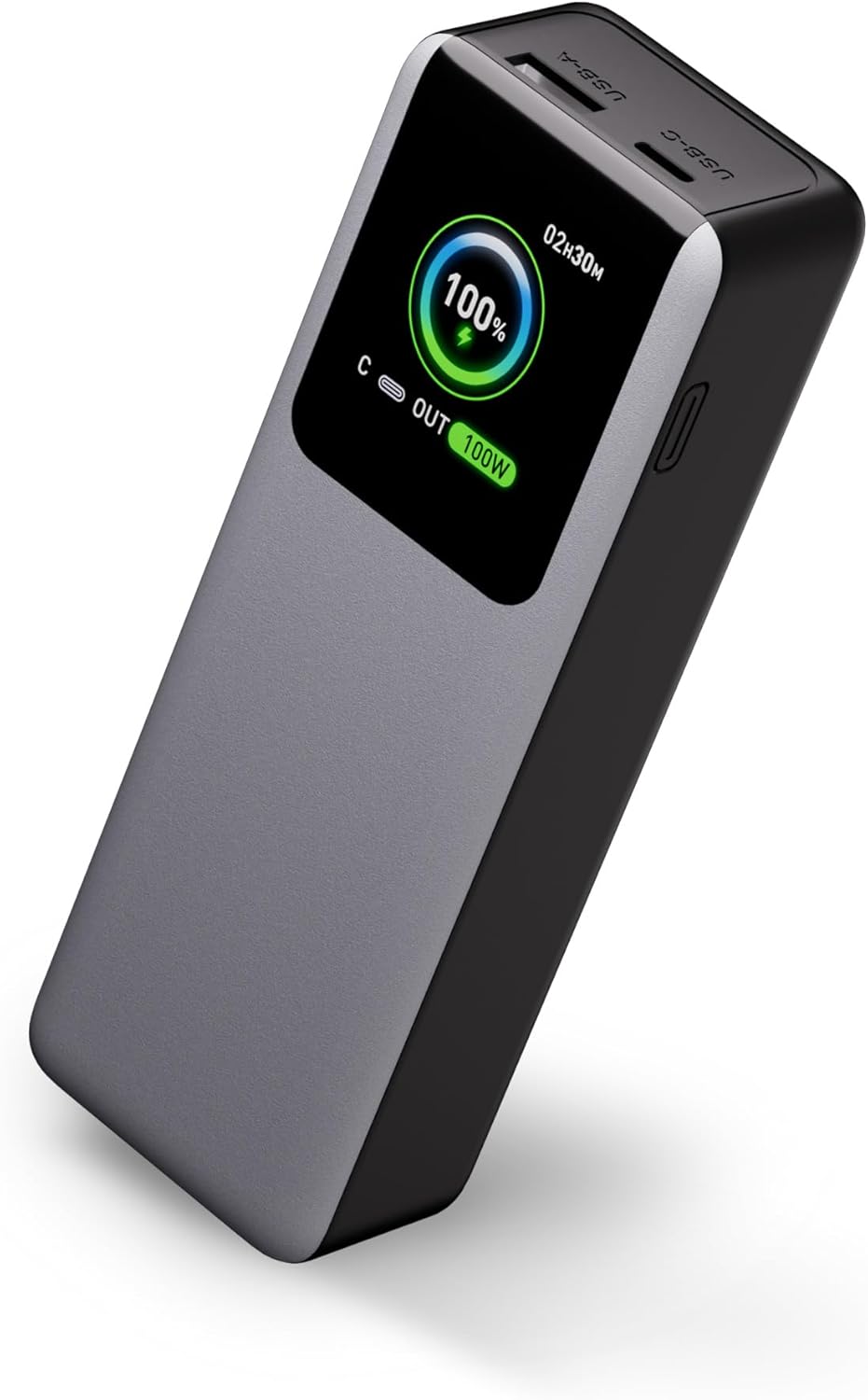 FUSSOP モバイルバッテリー 軽量 大容量 27000mah 急速充電 縦置きデザイン PD3.0 100W高出力 TFTディス