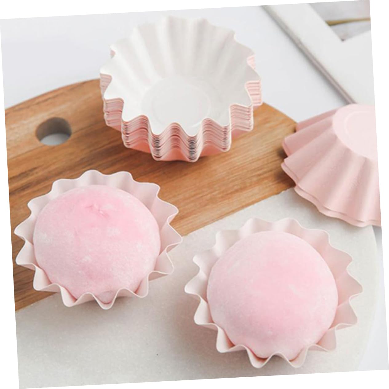 TOPBATHY 150 Pz Portacarte Xuemei Niang Involucri Per Torte Torta Di Muffin Pirottino Per Cupcake Tazza Per Cupcake Portabicchieri Da Dessert Silicone Carta Difficile Coppa Da Dessert Rosa