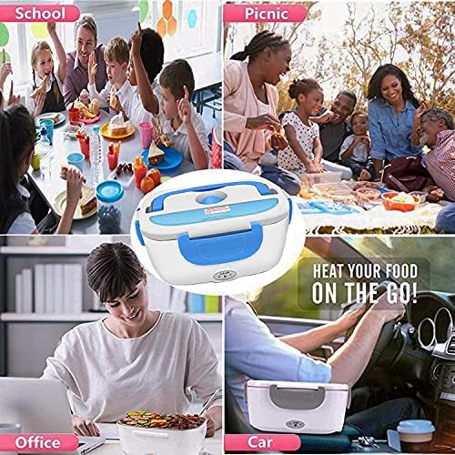 Miniatura 7 de Lonchera eléctrica de 3 en 1-12 V 24 V 110 V 52 onzas calentador de alimentos de 55 W para adultos calentador de alimentos portátil para
