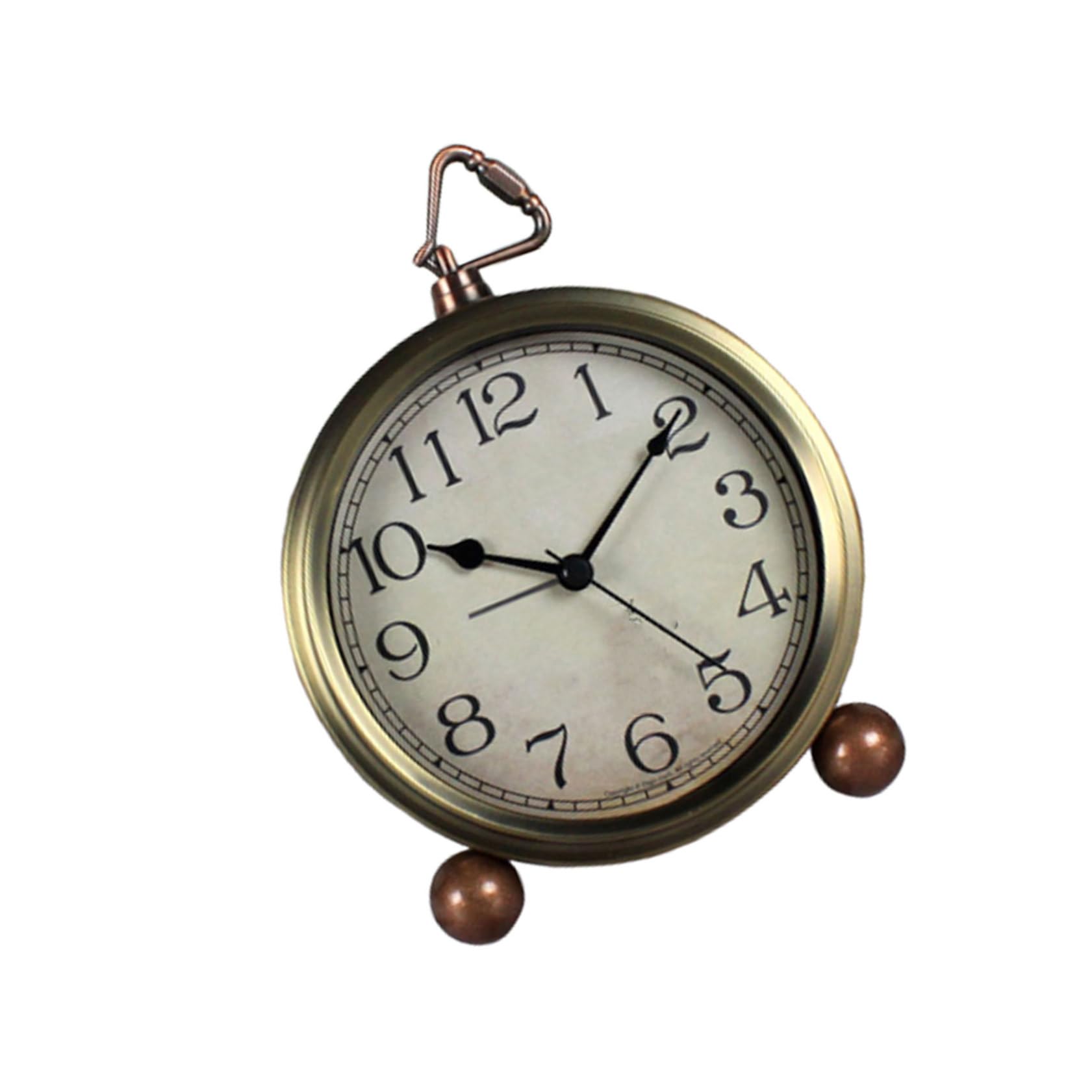 ORFOFE Vintage Wecker als Tischuhr aus Metall und Glas, Leiser Alarm