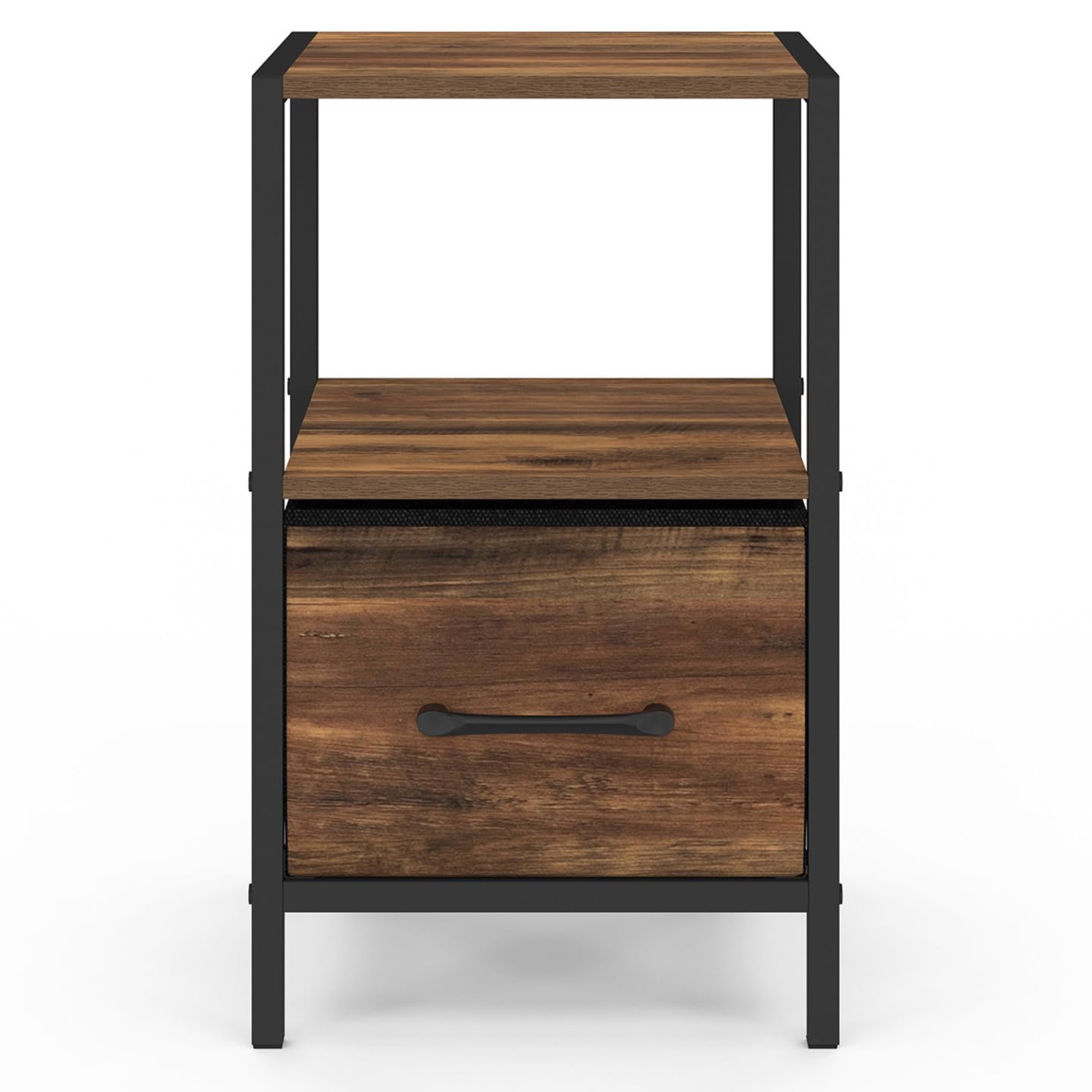 IDMarket - Lot de 2 Tables de Chevet Utah 1 tiroir et 1 Niche Effet Hawkins
