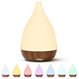 Ultrasonic Essential Oil Diffuser, Home Fragrance Aroma Diffuser with Auto Shut-Off, 8-Color Night Light & Ultra-Quiet Operation, BPA-Free Portable Aromatherapy Humidifier for Home (Dark)