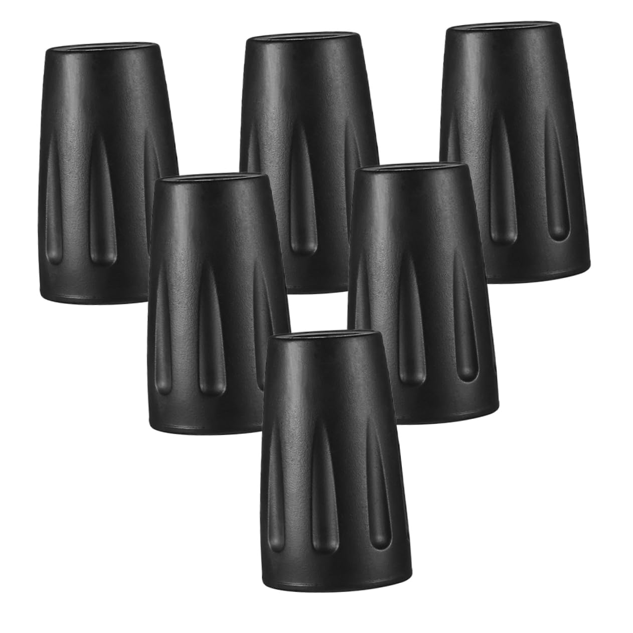 Mikikit 6pcs Walking Stick Replacement Tips Cane Tips Non-Slip Crutch Pads for Stability Crutch Tips Replacement Hiking Accessories