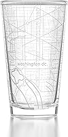 Vista 53 de Well Told Vaso de pinta grabado con mapa de Columbus Ohio, regalo de cerveza grabada (16 onzas, transparente) Pinta de mapa de la ciudad