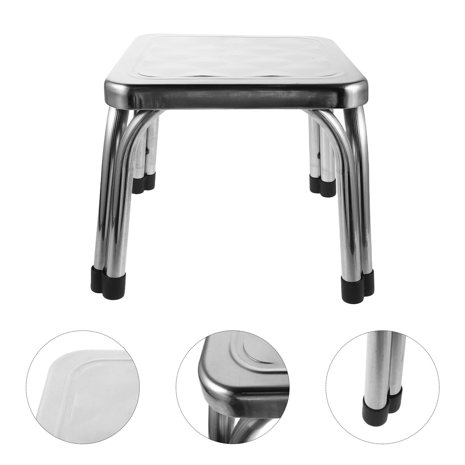 ibasenice Taburete de Ducha de Acero Inoxidable Resistente al Agua, Antideslizante, 22 Cm Grosor, Banco Compacto para Baño y Hogar, Asiento Seguro para Personas Mayores y Uso en Ducha