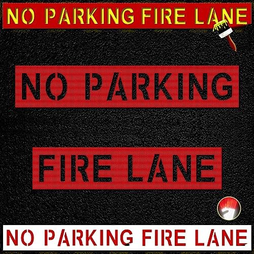 Curb N Sign Fire Lane Stencil 4 Inch Premium No Parking Stencil for Customizing