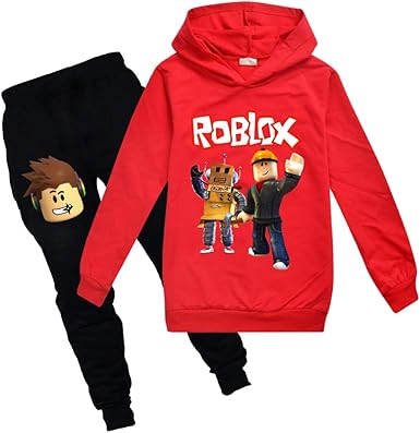 Roblox Game Sweatshirt Boys Hoodies Girls Kids Outfits Cartoon Characters Pullover Cotton Trousers Clothes 2pcs Sets Amazon Co Uk Everything Else