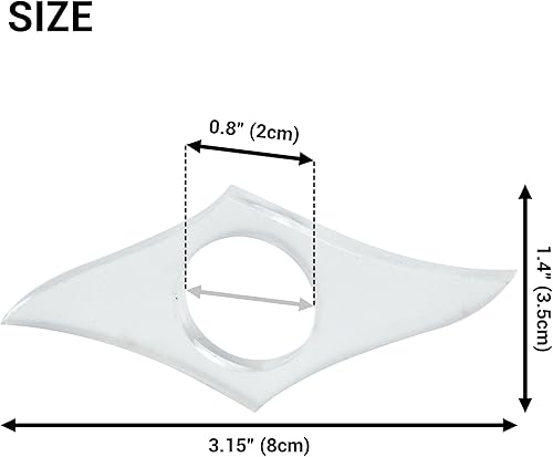 Miniatura 3 de Esparcidor de página transparente de 2 piezas, anillos transparentes y ligeros para marcapáginas para el pulgar, herramienta para abridor de libros