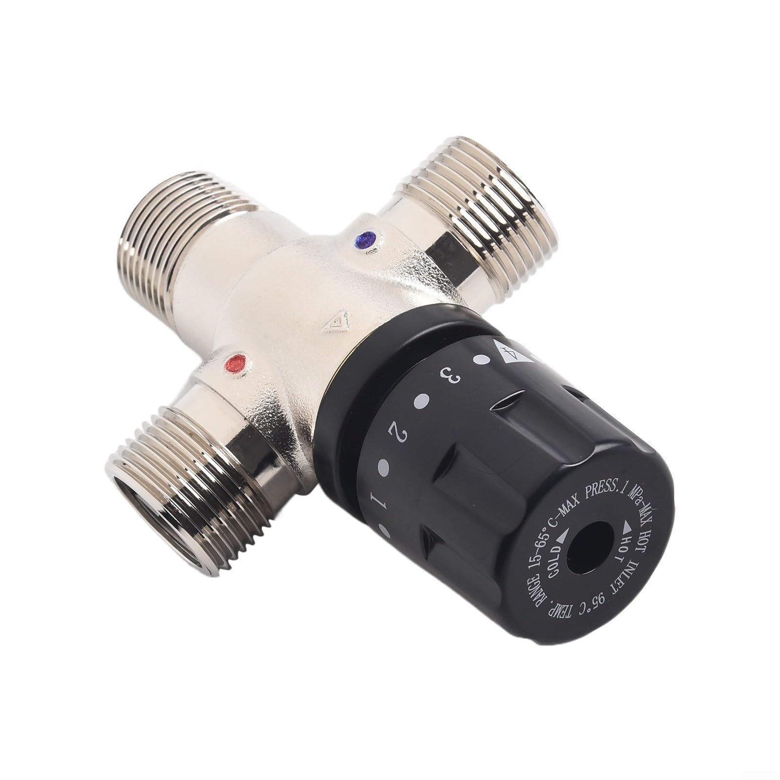 Miscelatore termostatico DN20 3/4 pollici per impianto solare, rame, 34 pollici, intervallo di temperatura 35-55 °C, adatto per doccia, bagno e lavaggio a mano