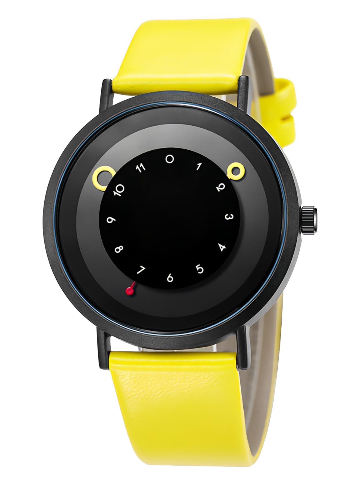 Gosasa Orologio da polso al quarzo, stile minimalista, casual, unisex, design unico, alla moda, sportivo, impermeabile, con cinturino in pelle
