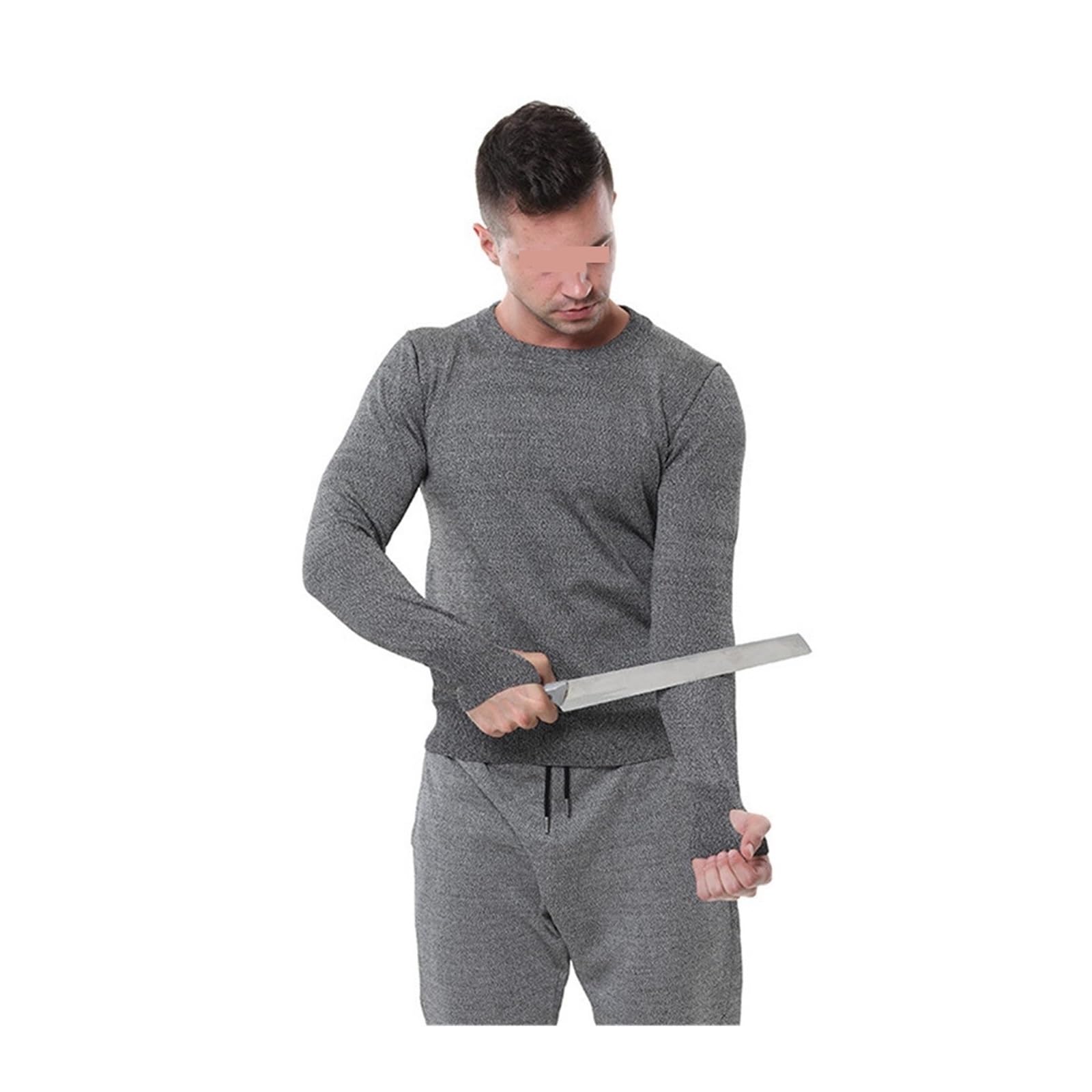 Rękawice robocze odporne na przecięcie, Samoobrona Anti-stab Anti Cut odzież t-shirty taktyczne męskie odporne na przekłucia ochroniarz koszula policja biznesmeni topy(S)