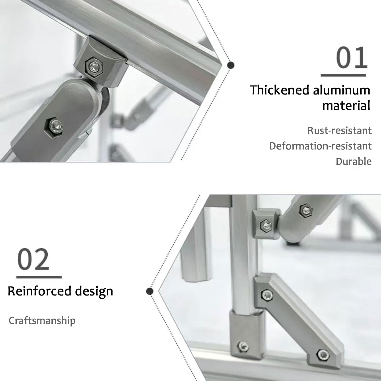 Regulowany uchwyt do haftu krzyżykowego ze stopu aluminium, odpowiedni do ramek do haftu o szerokości do 51 cm, idealny do haftu krzyżykowego i rzemiosła, projektowania biurka.