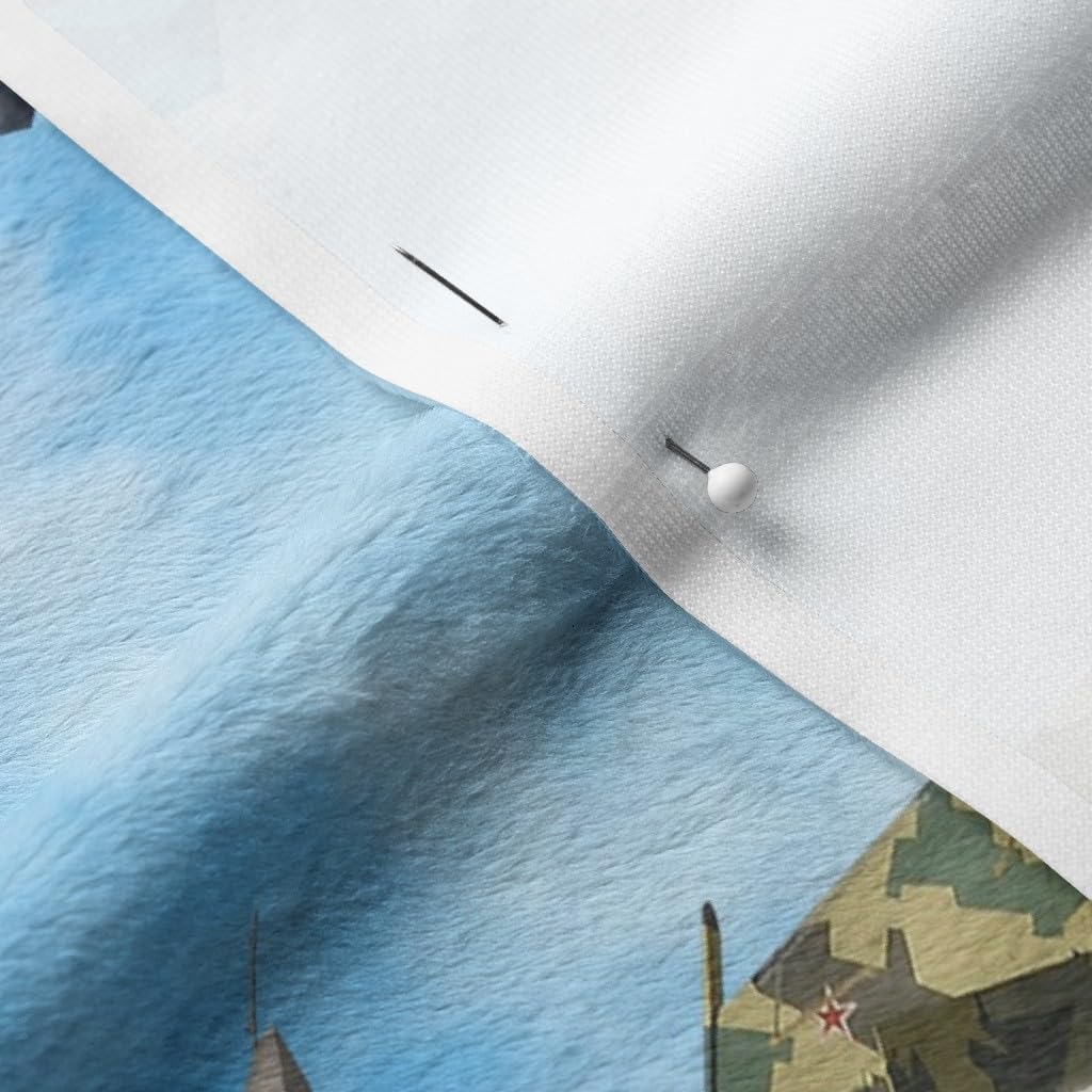 Spoonflower Fabric - Fighters Airplane Planes Collage Fighter Air Boys Printed on Minky Fabric by The Yard - Sewing Baby Blankets Quilt Backing Plush