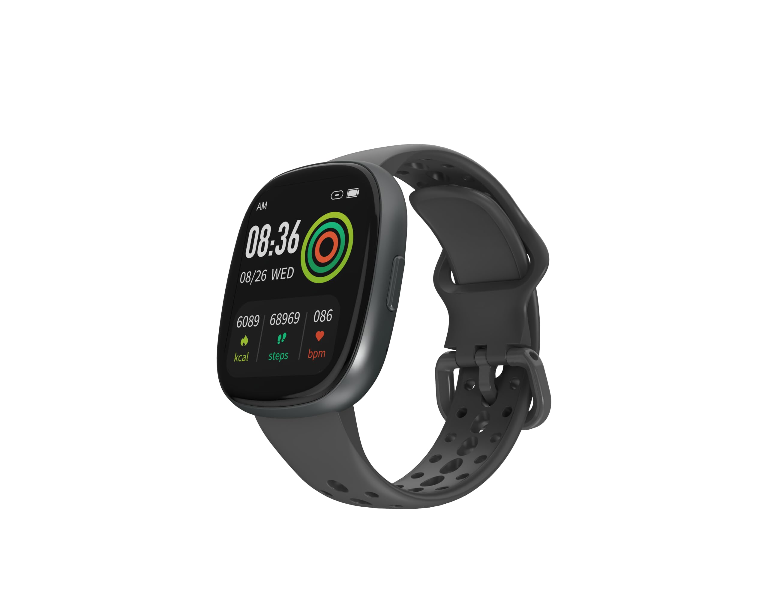 Smart Call Watch Pedometer Heart Rate Alarm Clock Outdoor Sports Monitor Gaming Multifunction Bluetooth Smart Watch (Black)