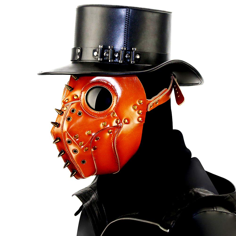 Gear Duke Devil mask Cosplay Fancy Gothic Steampunk Retro Rock mask Brown
