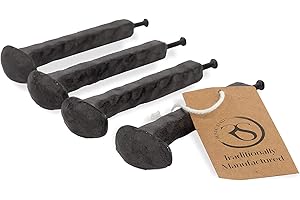 Rustic State Railroad Spike Wall-Mounted Cast Iron Hooks: A Touch of Industrial...