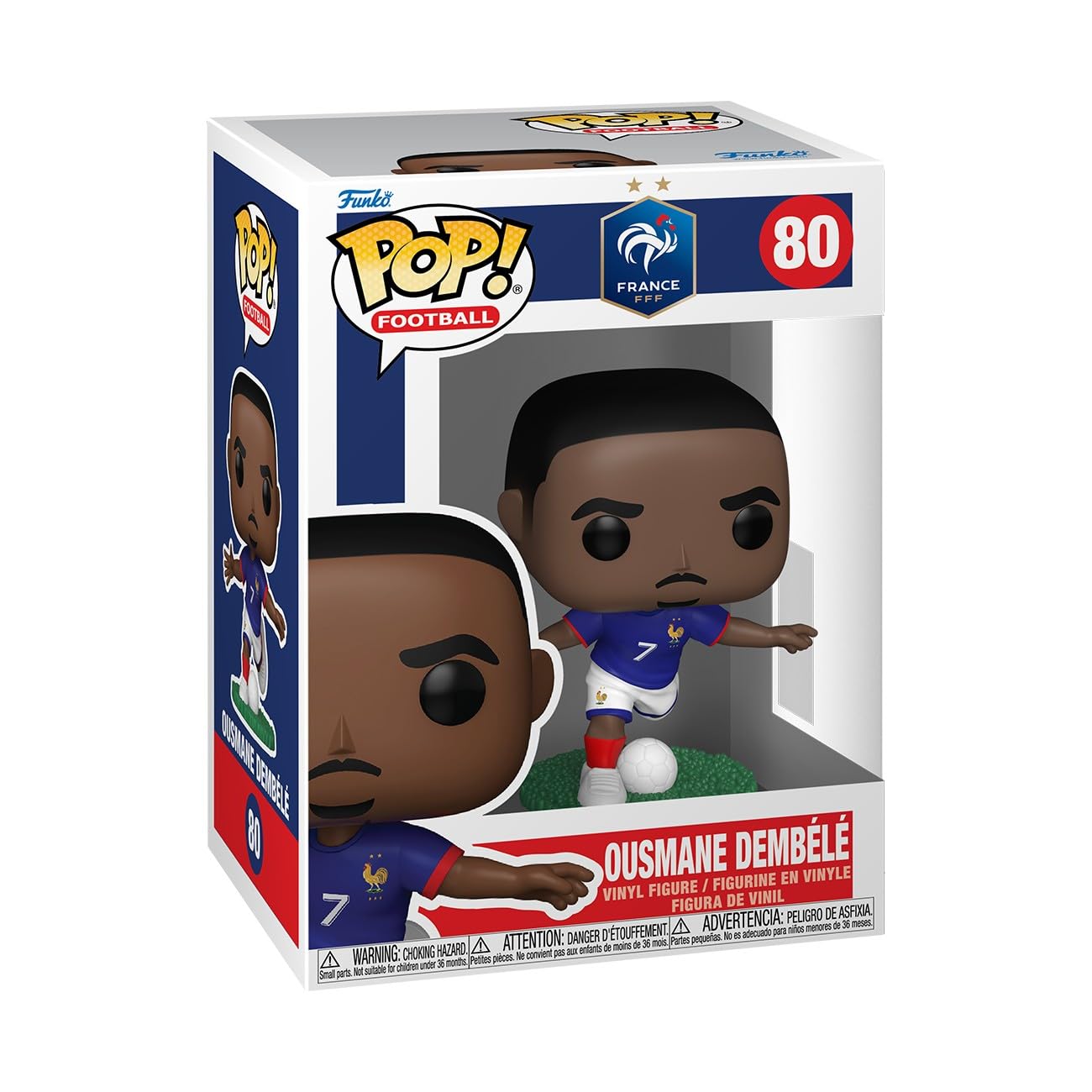 Funko POP! Football: France, Ousmane Dembele, Collectable Vinyl Figure, Gift Idea, Official Merchandise