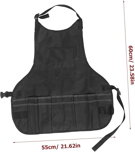 Miniatura 2 de ABOOFAN Adjustable Artist Apron with Tool Storage Oilproof Painting Work Clothes for Comfortable Use Black S