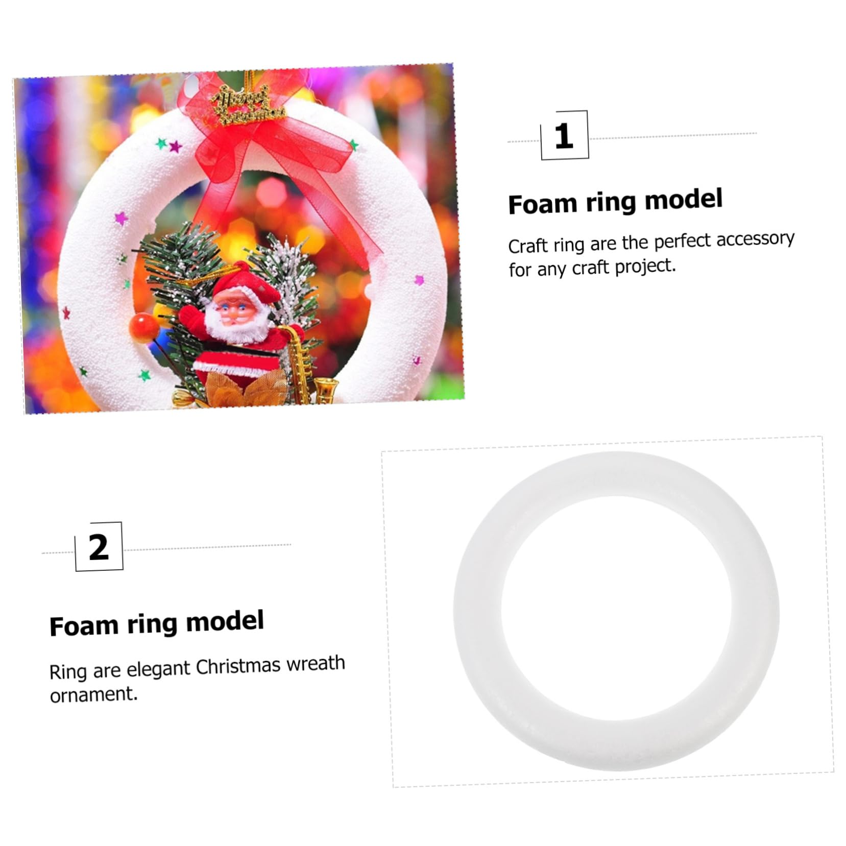 10 Piezas de Espuma de de Círculo para Manualidades Bricolaje Artesanía Proyectos Escolares Decoración de Boda Navidad