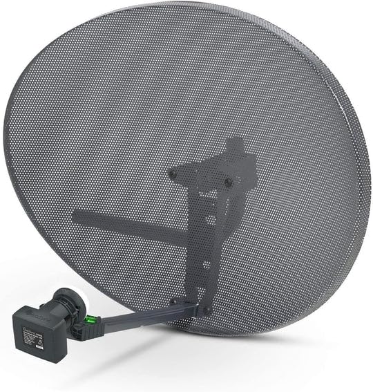 Generic Satellite Dish Antenna 80CM X 60CM - MK 4 Quad LNB - Fixing Pack & Bolts - Wall Bracket Pack - Zone 2