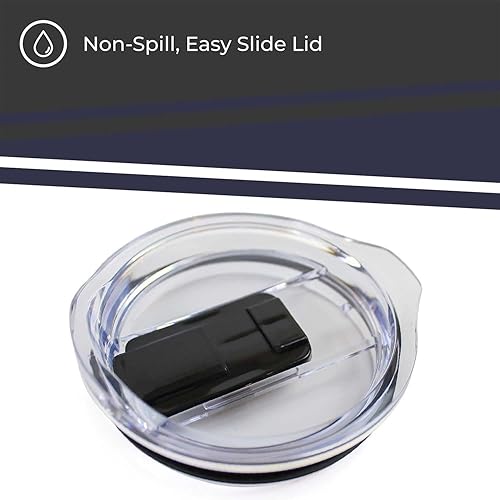 Miniatura 283 de Campus Colors Vaso de acero inoxidable de la NCAA perfecto para el día del partido, 18 onzas, doble pared, mantiene las bebidas perfectamente Azul