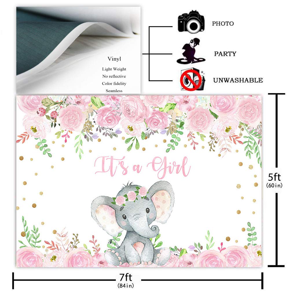 Imirell Telón De Fondo De Oso Para Baby Shower, 7 Pulgadas De Ancho X 5 Pulgadas De Alto, Con